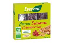 BARRES AU SESAME ET CRAMBERRIES