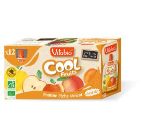 COOL FRUITS POMME PECHE ABRICOT X12