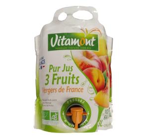JUS 3 FRUITS DU VERGER POCHE SOUPLE 3L